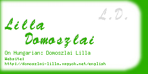 lilla domoszlai business card